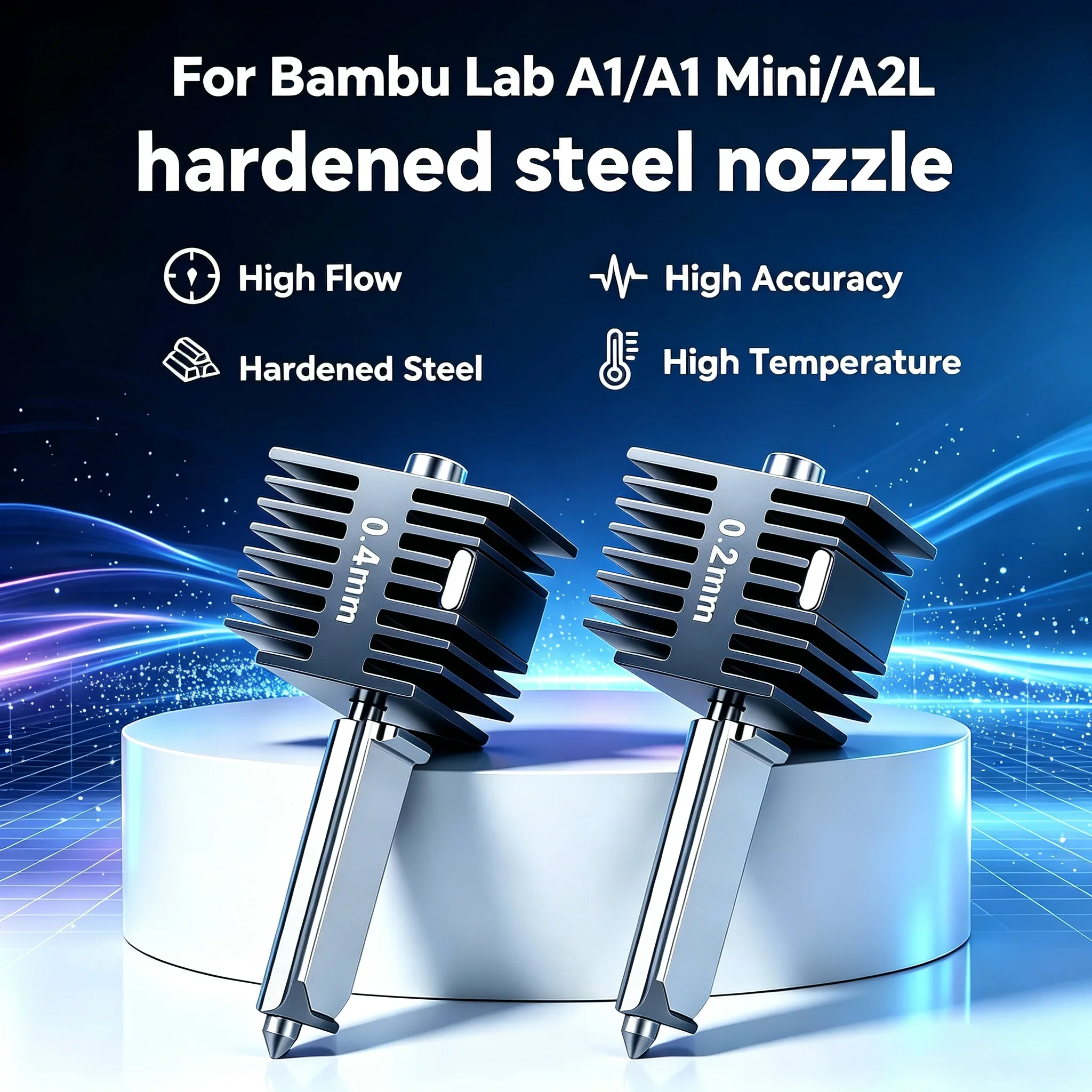 Upgraded All-in-one Hotend Kit Hardened steel Nozzle 3D Printer Part For Bambu Lab A2L/A1/A1 Mini Fast Speed Hot End Assembly