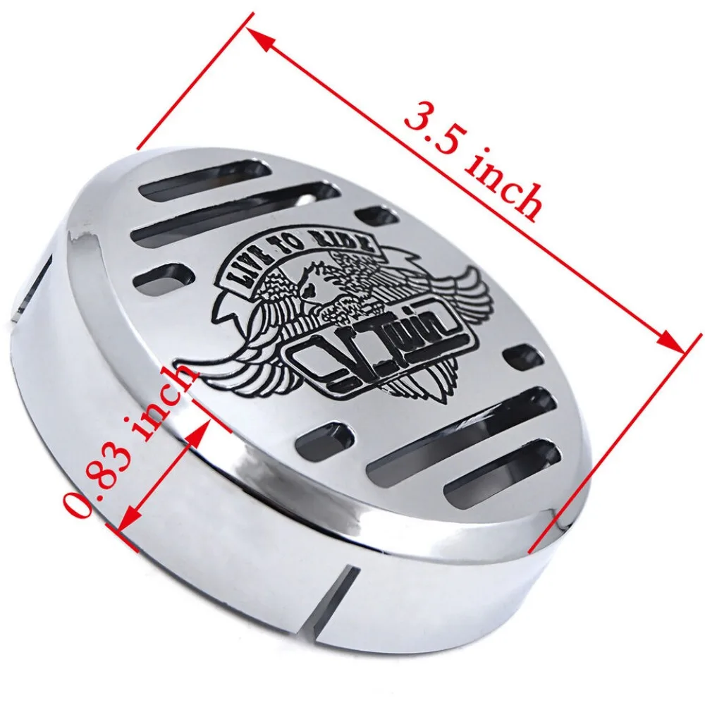 V-Twin Horn Cover for Kawasaki Vulcan 800 Yamaha V-Star 650 1100 Classic Silverado Chrome/Black Aftermarket Motorcycle Accessory