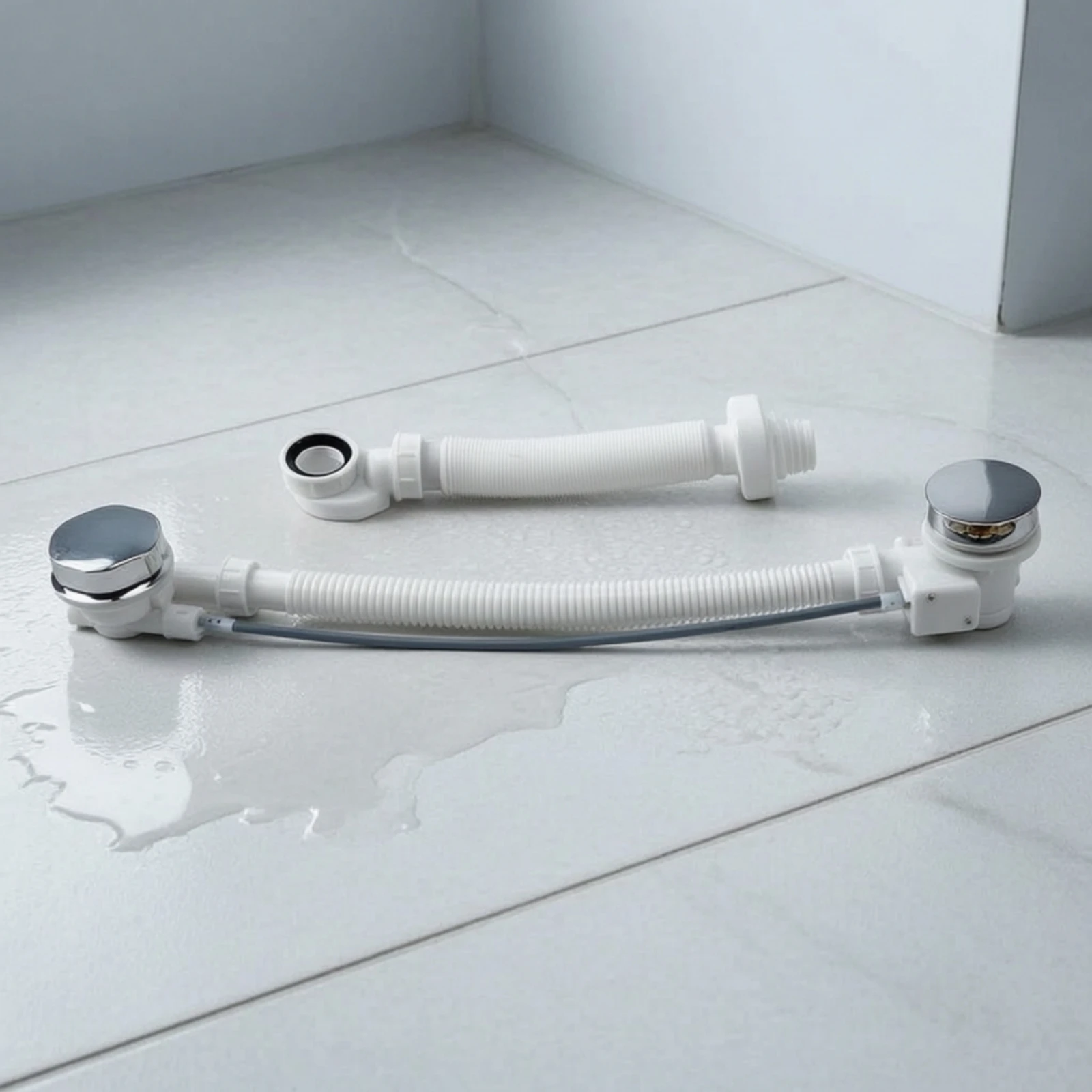Bathtub Drain with Overflow Cromo Lift-up Bath Waste Bathtub Waste Kit Giratorio Plumbing Fácil Instalación for Plumbers