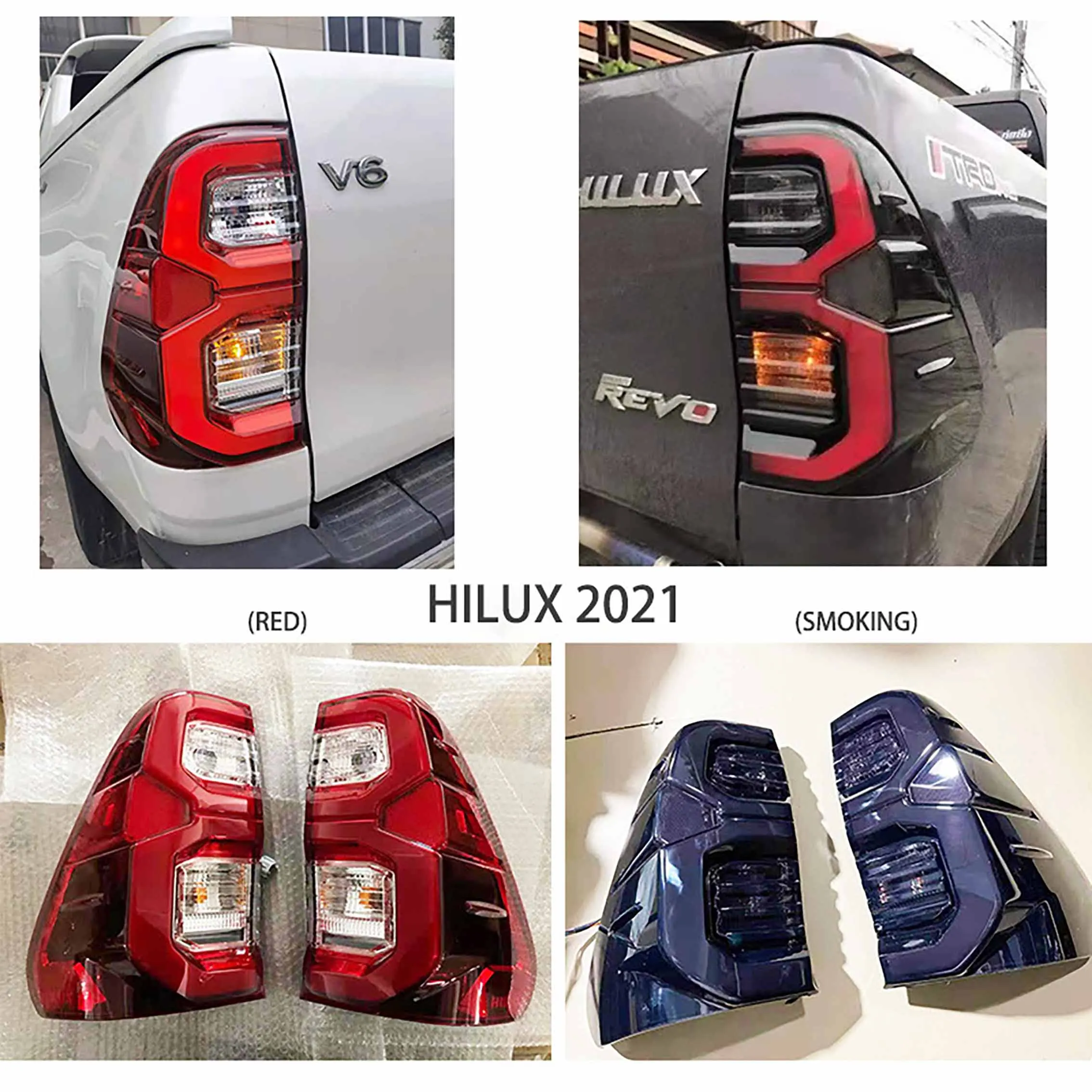 LED Turn Signal Light Tail Light Rear Lamp For Toyota Hilux Revo 2015 2016 2017 2018 2019 2020 20211 SET Brake Reverse Day Light