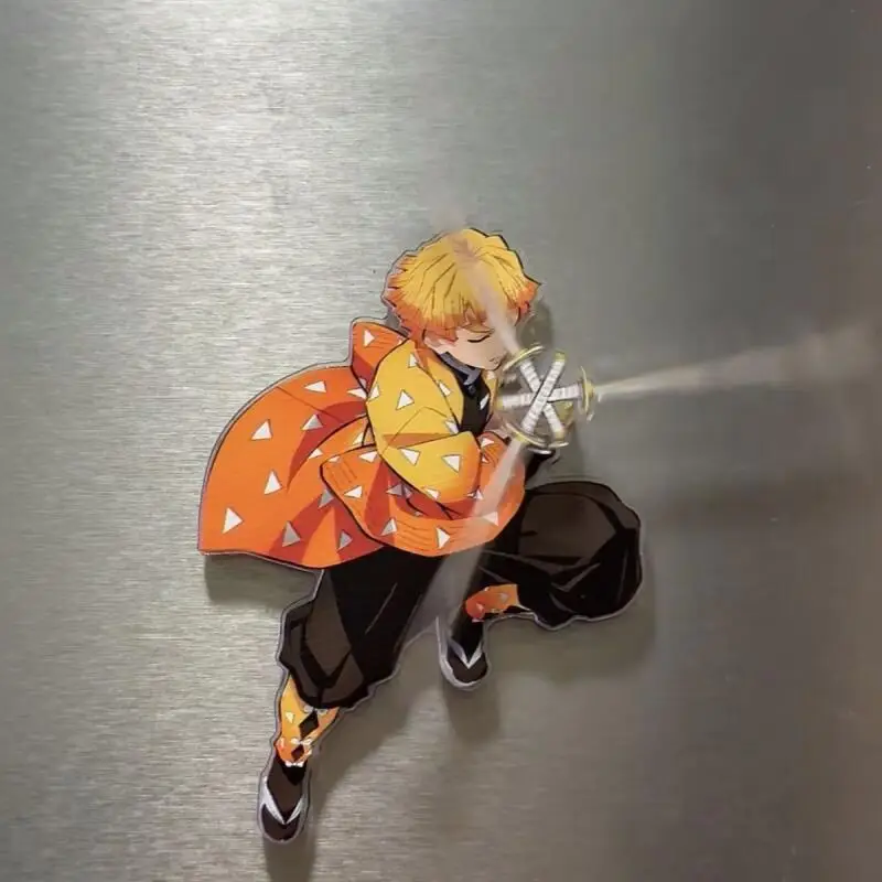 

Периферийные устройства Demon Slayer Kamado Tanjirou, магнит на холодильник, милый креативный мультяшный аниме-набор, кавайный мини-портативный горячий декор