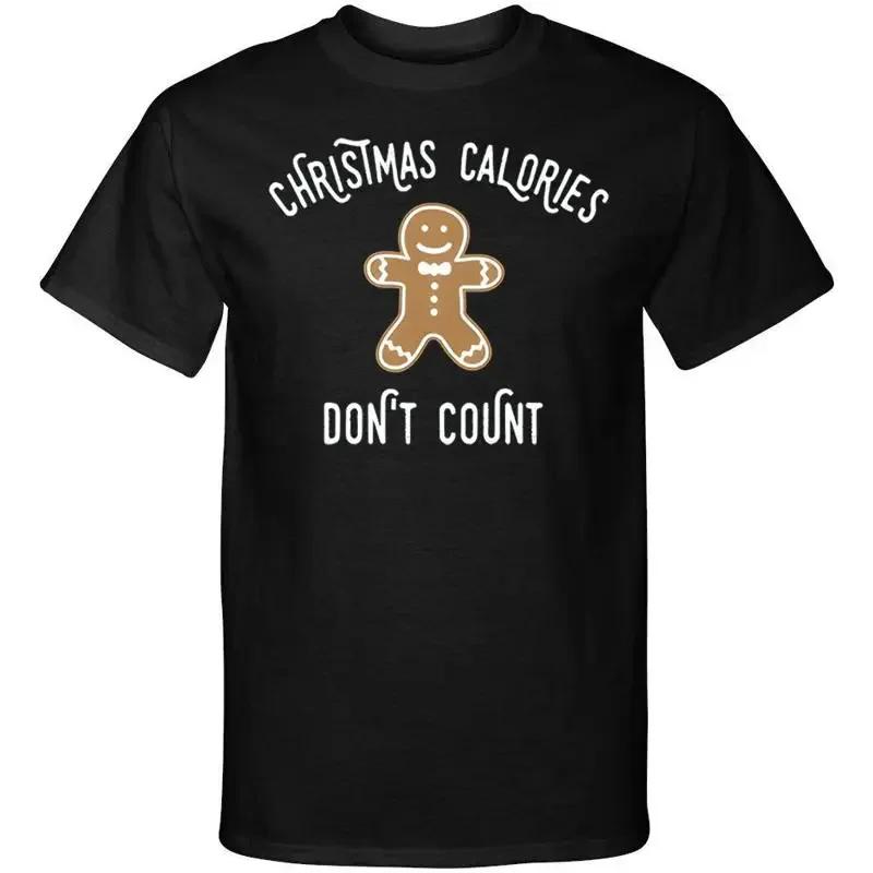 Christmas Calories Dont Count Christmas Gingerbread Funny Graphic Tee Shirt