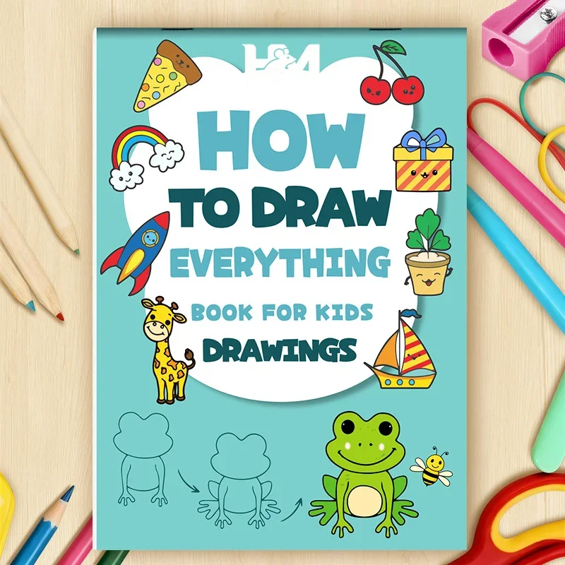 How To Learn Painting Book Fun Activity Drawing Book Animals Food Daily Life Theme