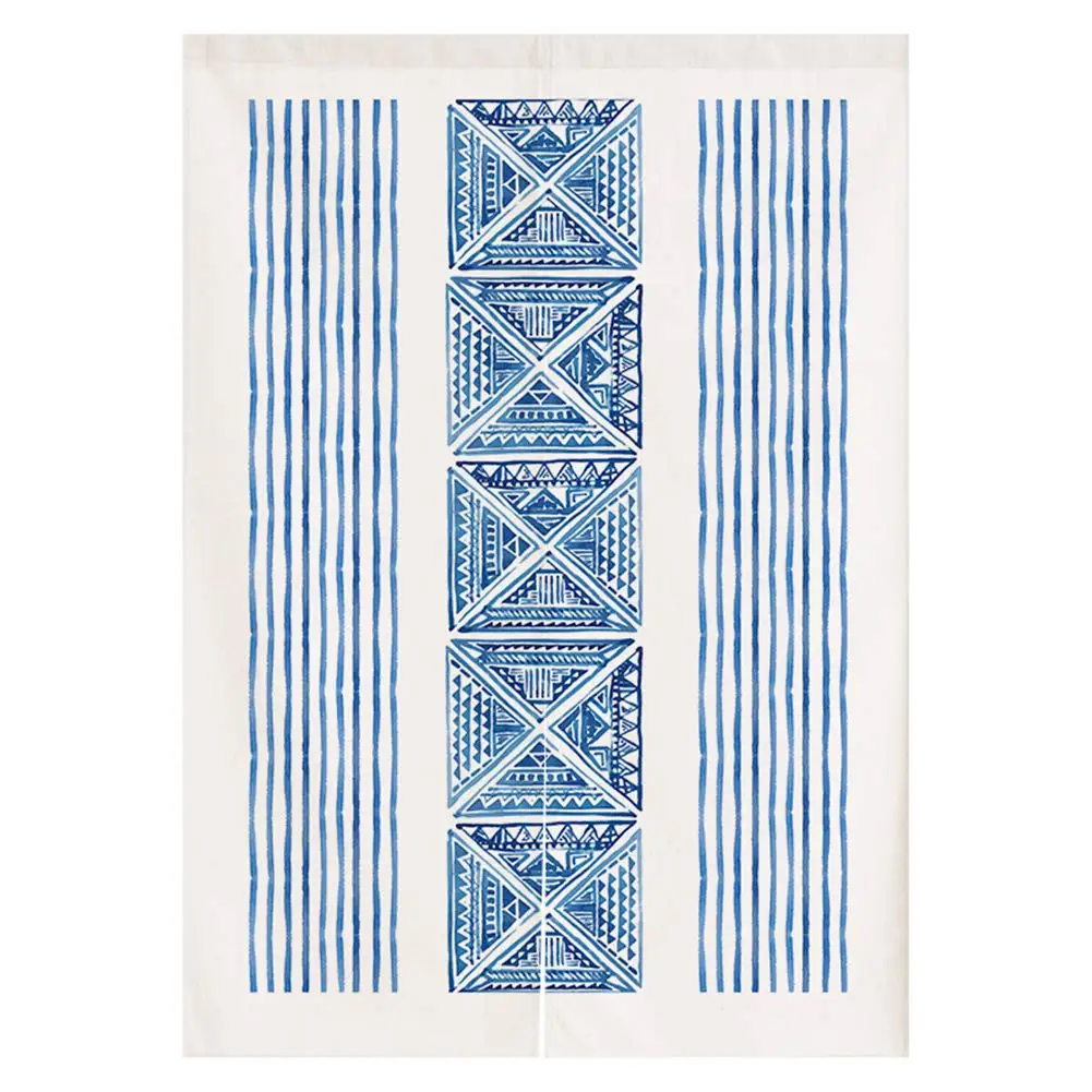 Japanese Indigo Noren Doorway Curtain Tapestry Tie Dye Pattern Door Curtain Rustic Boho Ethnic Room Divider Home Decoration