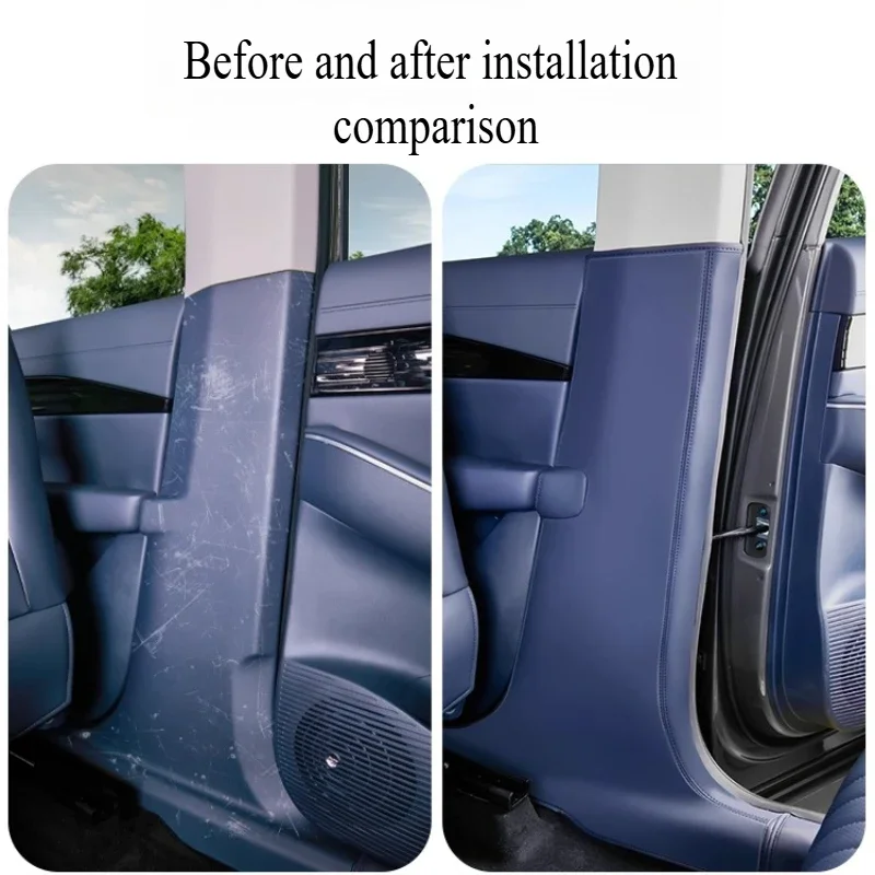 Car Original Color Thickened B-Pillar Anti-Kick Pad Middle Column Protective Mat Auto Interior Accessories for Geely Galaxy E5