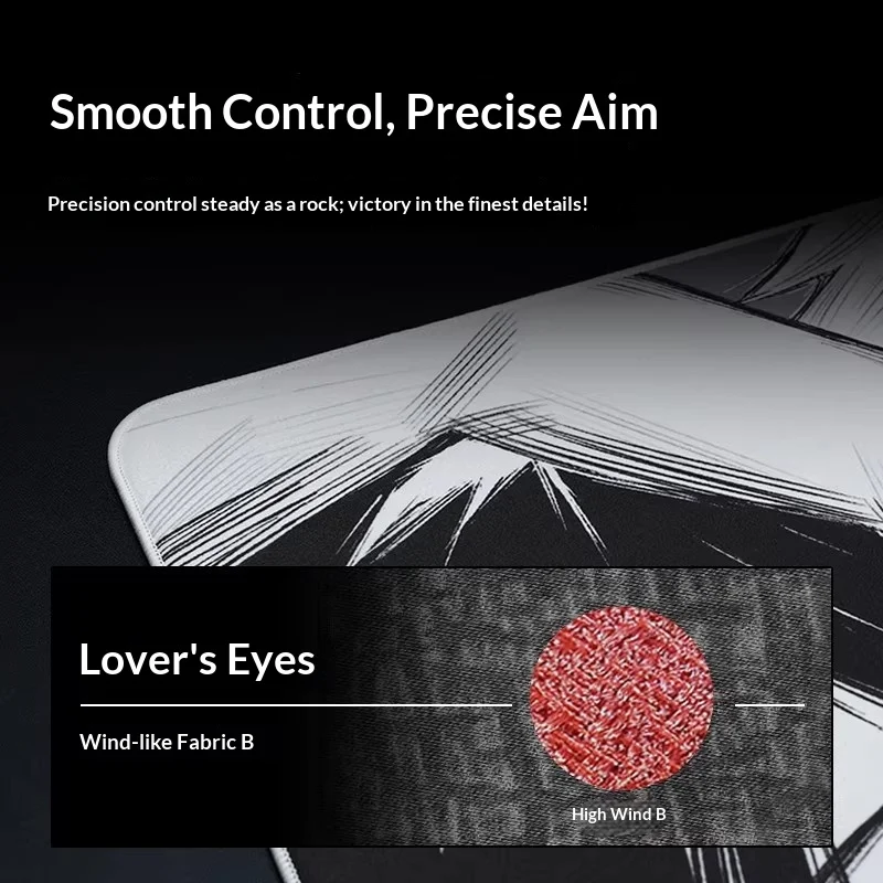 ZHEN HUO Lover's Eyes Mousepad Similar HAYATE OTSU Neutral Smooth Speed Mouse Pad Sweatproof For APEX Valorant Pc Accessories