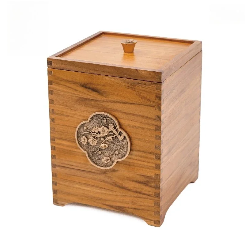 Chinese-style Zen tea room teak solid wood tea residue bucket, high-end water bucket for Kung Fu tea set wastewater bucket