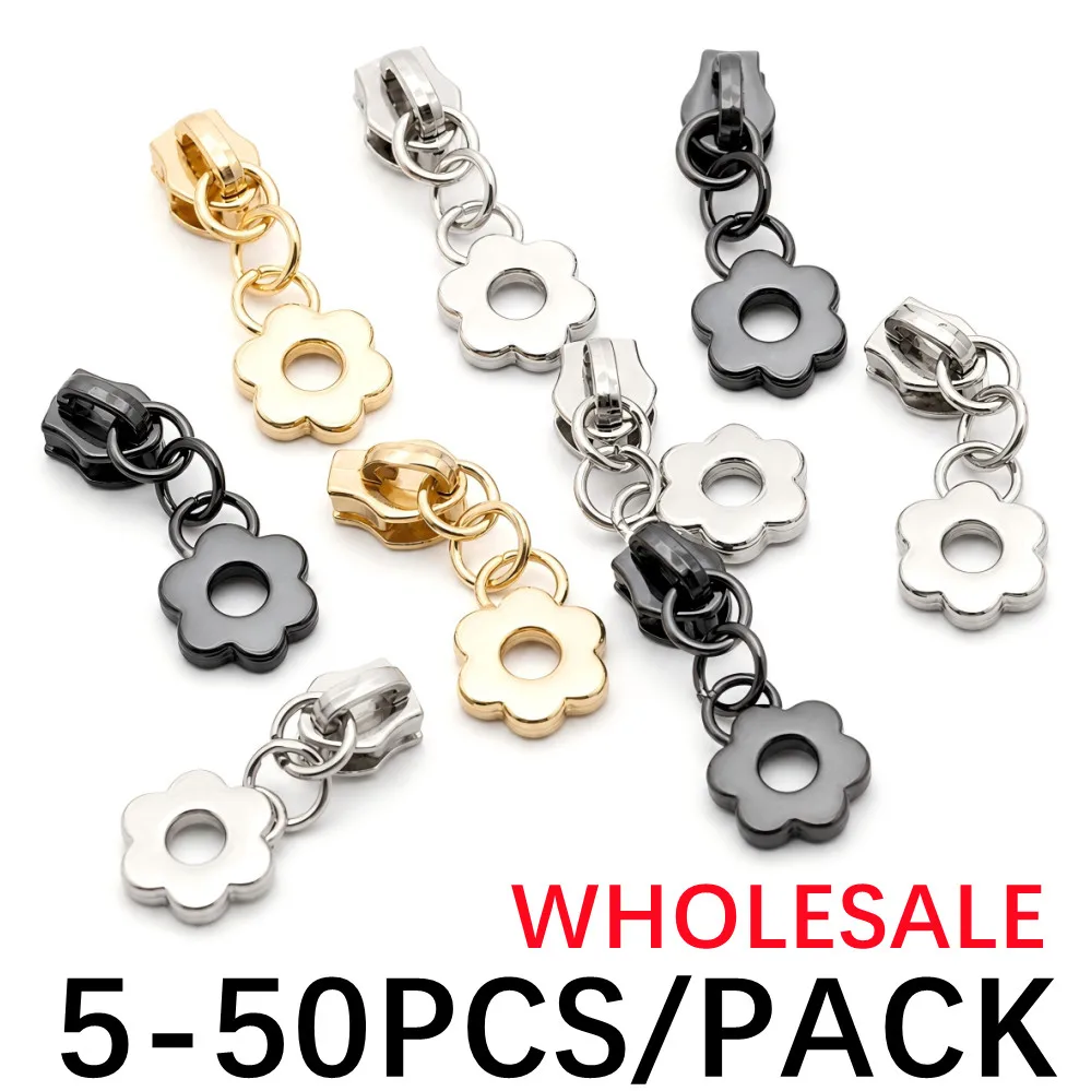5-50Pcs 3# 5# Nylon Zipper Sliders for Zips Tape Clothes Coat Zippers Pull Head Backpack Zip Repair Kit DIY Sewing Accessories