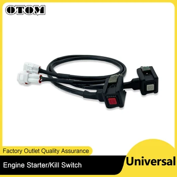 Pulsante clacson motocross Interruttore avviamento motore Convertitore elettrico comunemente aperto per KTM Honda Yamaha Kawasaki ATV universale