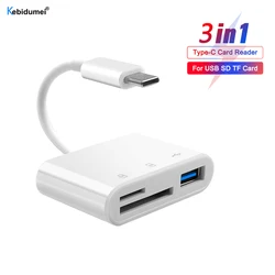 Czytnik kart typu C czytnik kart pamięci SD TF Adapter USB C OTG szybki nadajnik danych dla Macbook Huawei Samsung Xiaomi