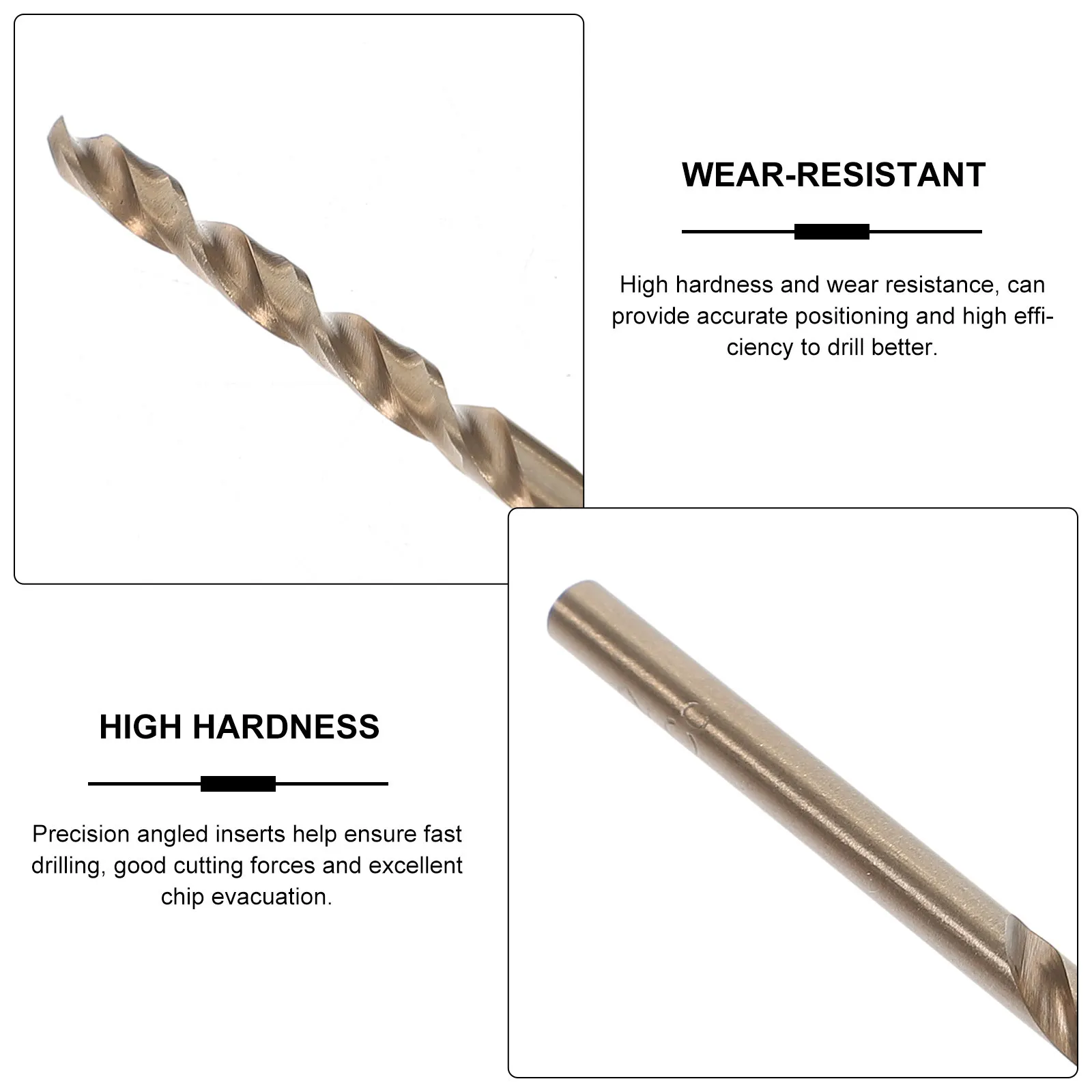 10Pcs Multifunctional Drill Bit Kit High-Speed Steel Twisted Drill Bits for Metal Drilling Evacuation Wear Resistant