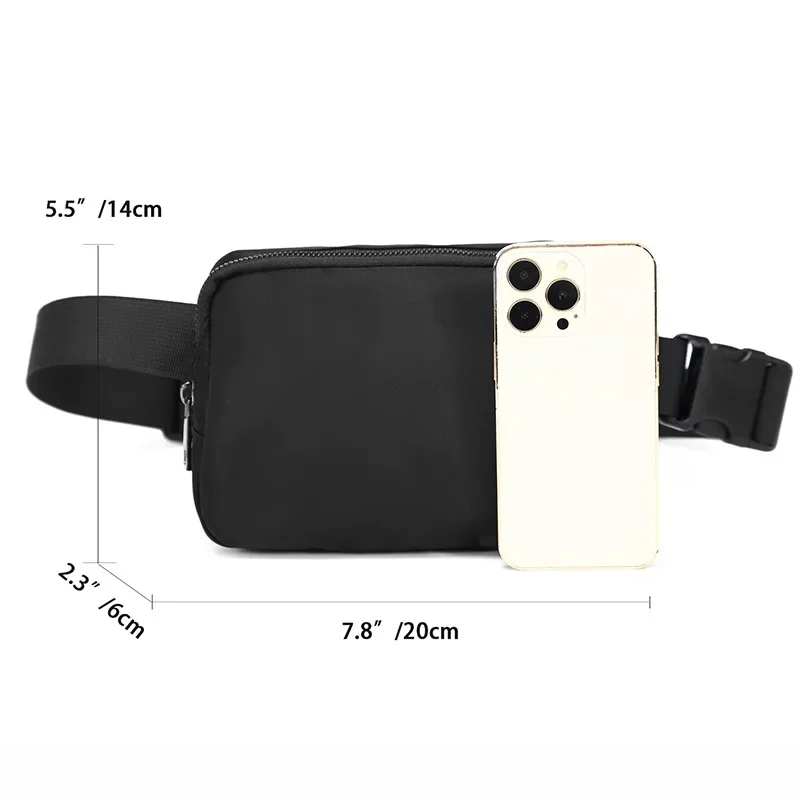 Men Chest Bag Small Fashion Male Shoulder Crossbody Bags Sling Phone Bag for Man 2023 Nylon Sports Student Body Rig Black Travel