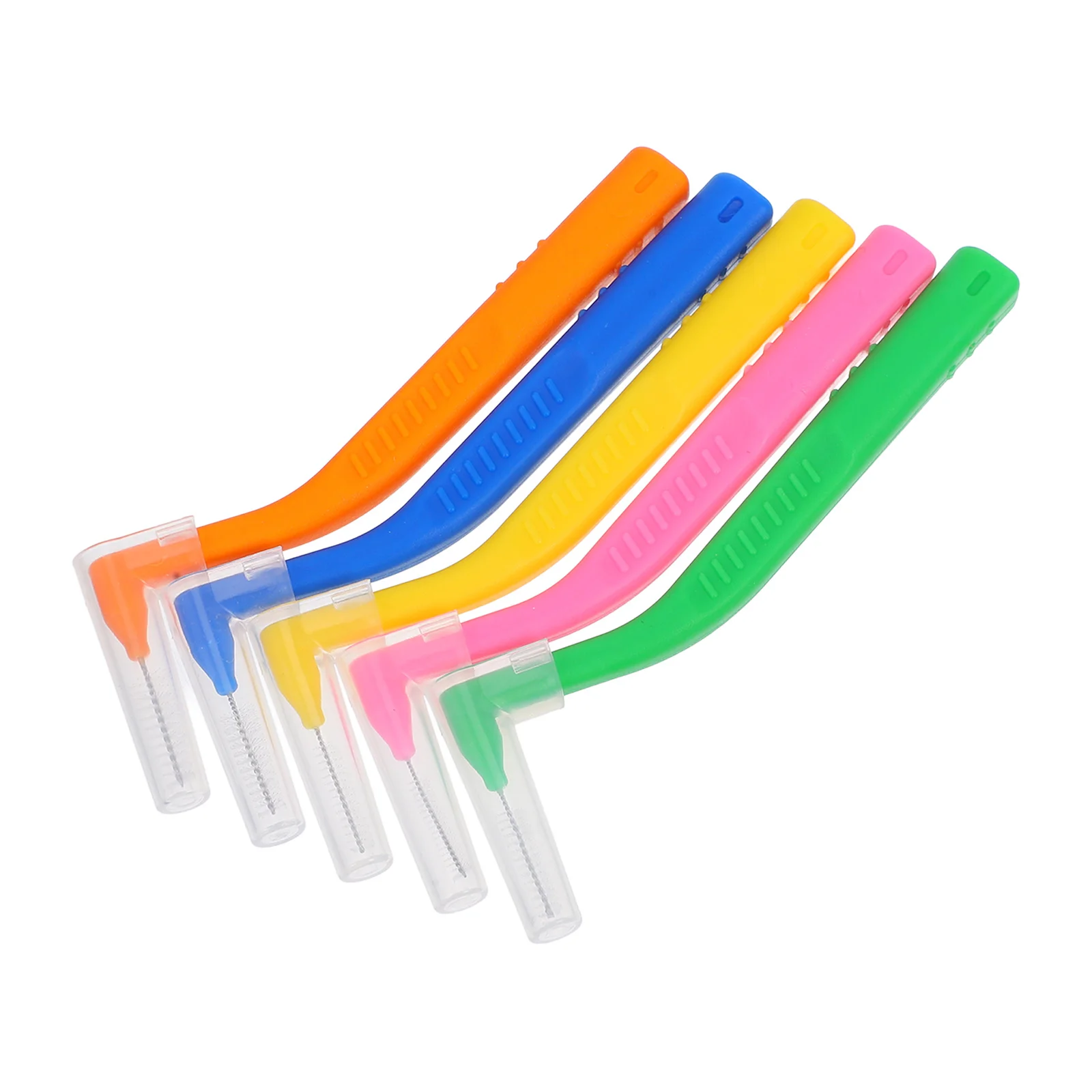 

5Pcs Interdental Brushes L-Shaped Angled Tooth Floss Brushes for Braces Oral Care Soft Bristles Interdental Cleaning Tools