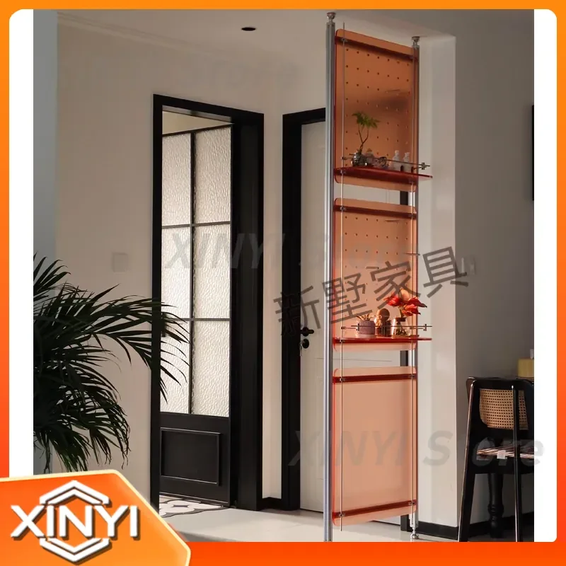 for Indomitable antique aluminum profile stainless steel optical axis rack floor to ceiling color acrylic storage display