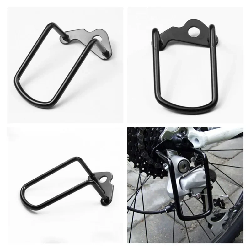 Mountain Bike Road Bicycle Rear Derailleur Protector Gear Folding Bike Guard Protection Black Outdoor Sports Cycling Accessories