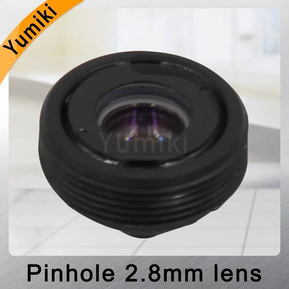 Yumiki infrared surveillance camera pinhole lens 2.8mm M12 thread CCTV lens F2 fixed Iris