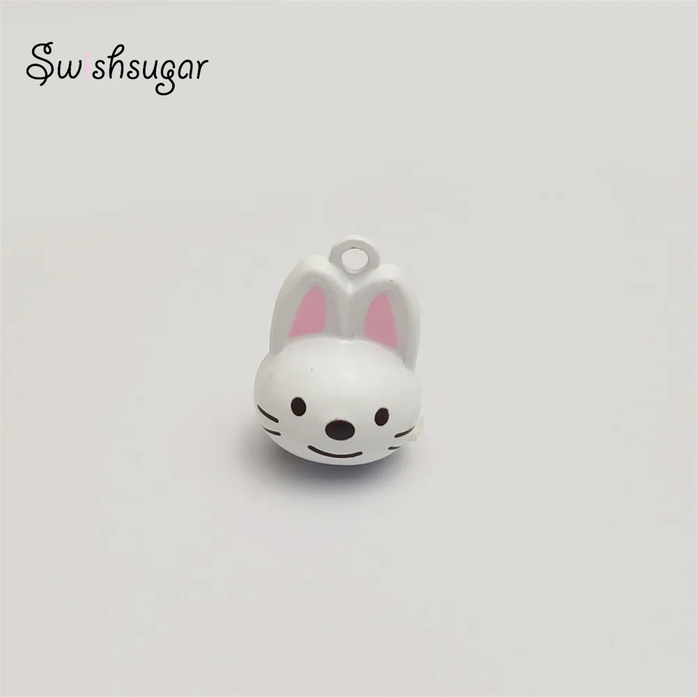 Animal Cartoon Jingle Bell Enamel Copper Cute Charms For Pendant Keychain Necklace Bracelet Festival Holiday Decoration