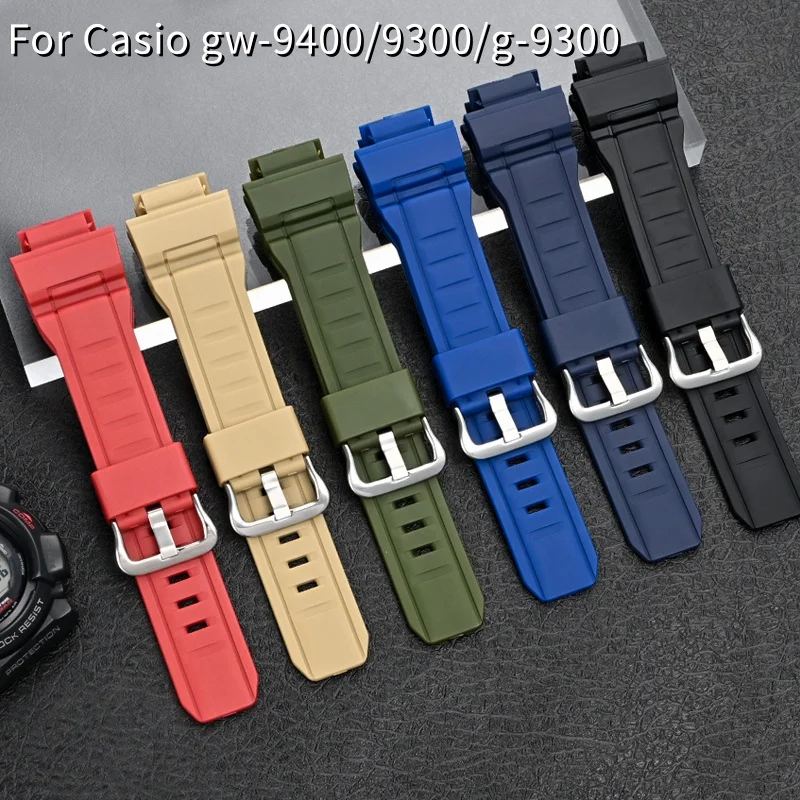 High Quality Dedicated Interface Resin Silicone Watch Strap For Casio G-SHOCK GW-9400 9300 g-9300 Sport Waterproof