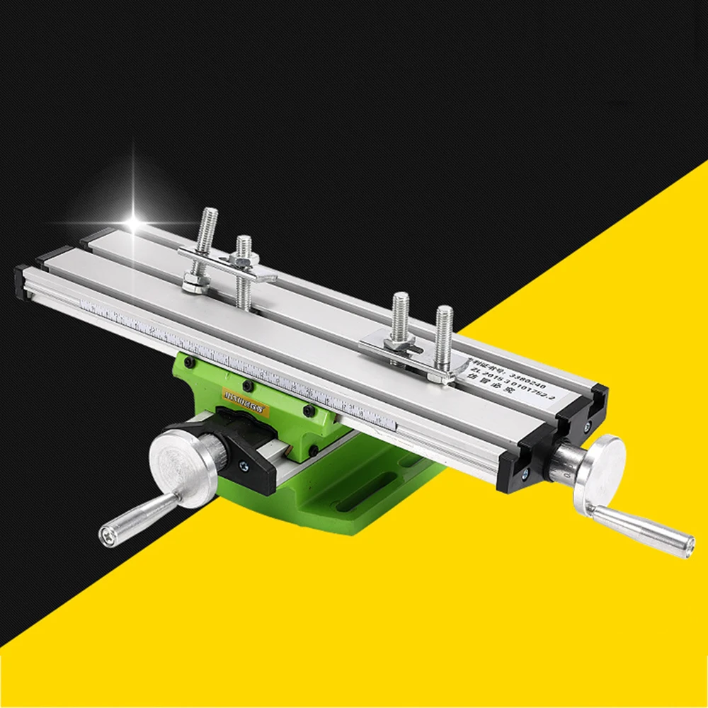 Mini Compound Bench Drilling Slide Table Worktable Working Milling Cross Table Milling Vise Machine for Bench Drill Stand Tool