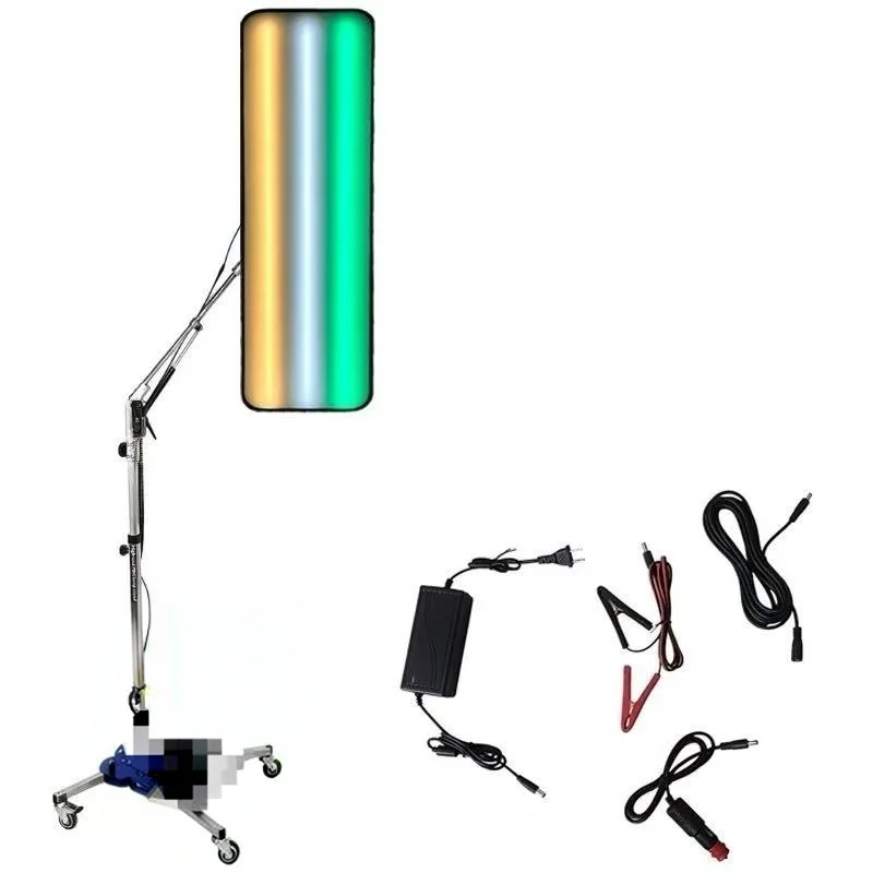 New Pro Grade PDR Light Car Dent Repair For Tool 9-Color LED Adjustable Light With 360-Degree Rotatable Stainless Steel Wheel