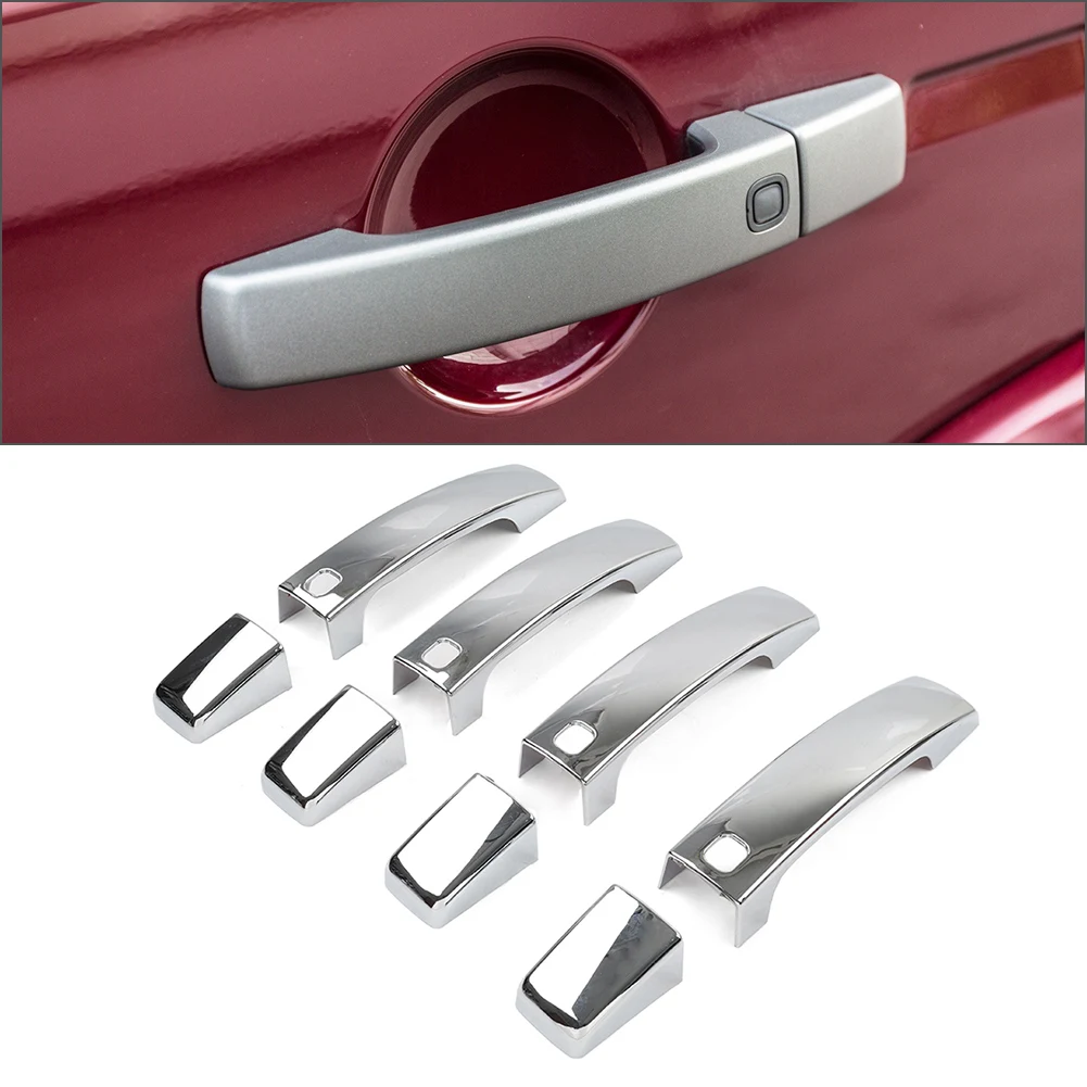 8Pcs Car Exterior Side Door Handle Cover Chrome For Land Rover Discovery 4 LR4 2010 2011 2012 2013 2014 2015 2016 LR061482