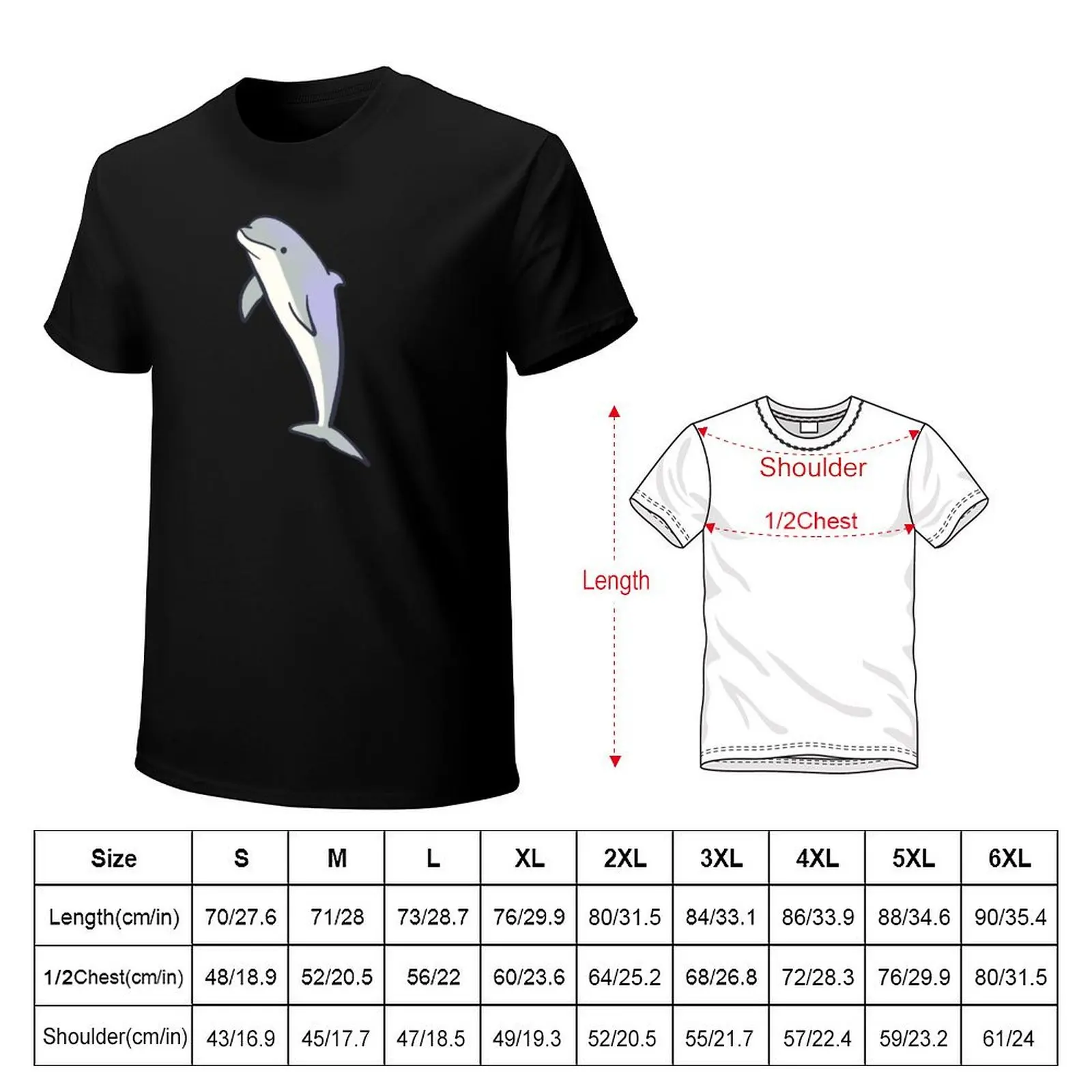 Dolphin drawing T-Shirt Big and Tall Loose Fit T-Shirt