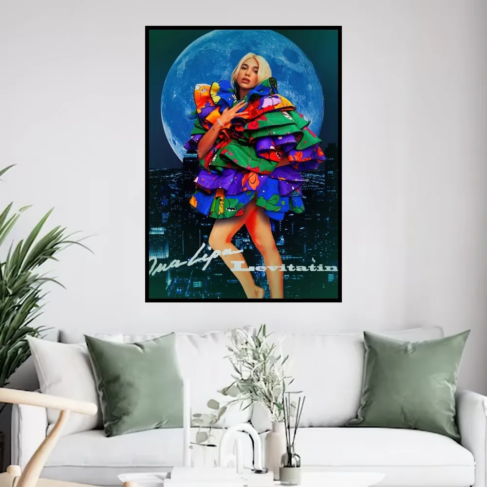 Singer D-Dua L-Lipa L-Levitating Poster Prints Wall Painting Bedroom Living Room Decoration Office Small