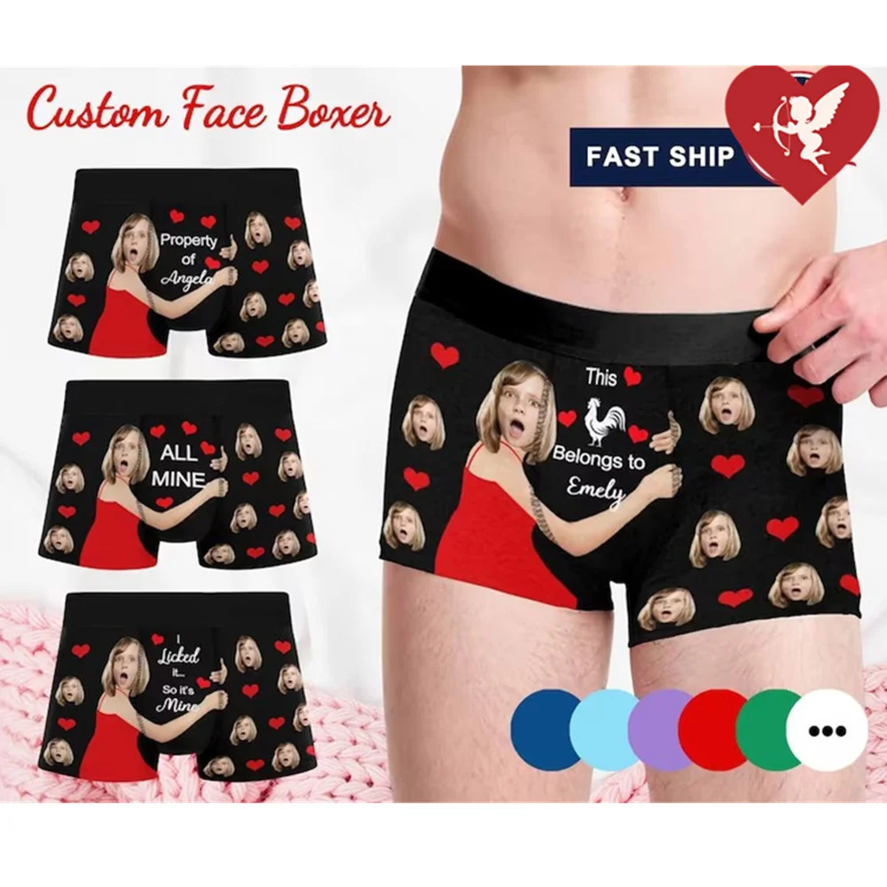 Gift for Husband/boyfriend, Gift for him Anniversary, Valentines day gift, christmas gift, Fathers Day gift, Custom Boxer briefs