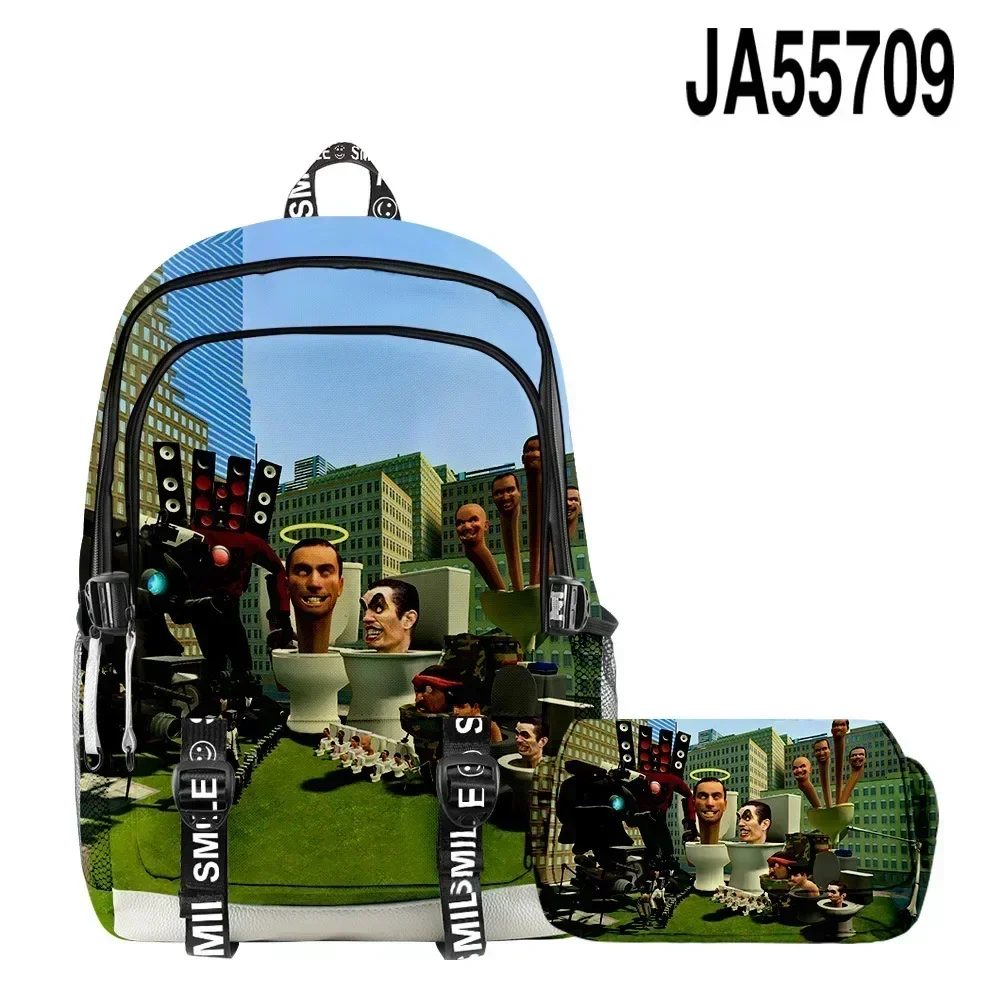 3D HOT New Product Skibidi Toilet Toilet Bag Backpack Backpack Pen Bag Sports Backpack Cartoon School Bag Mochil