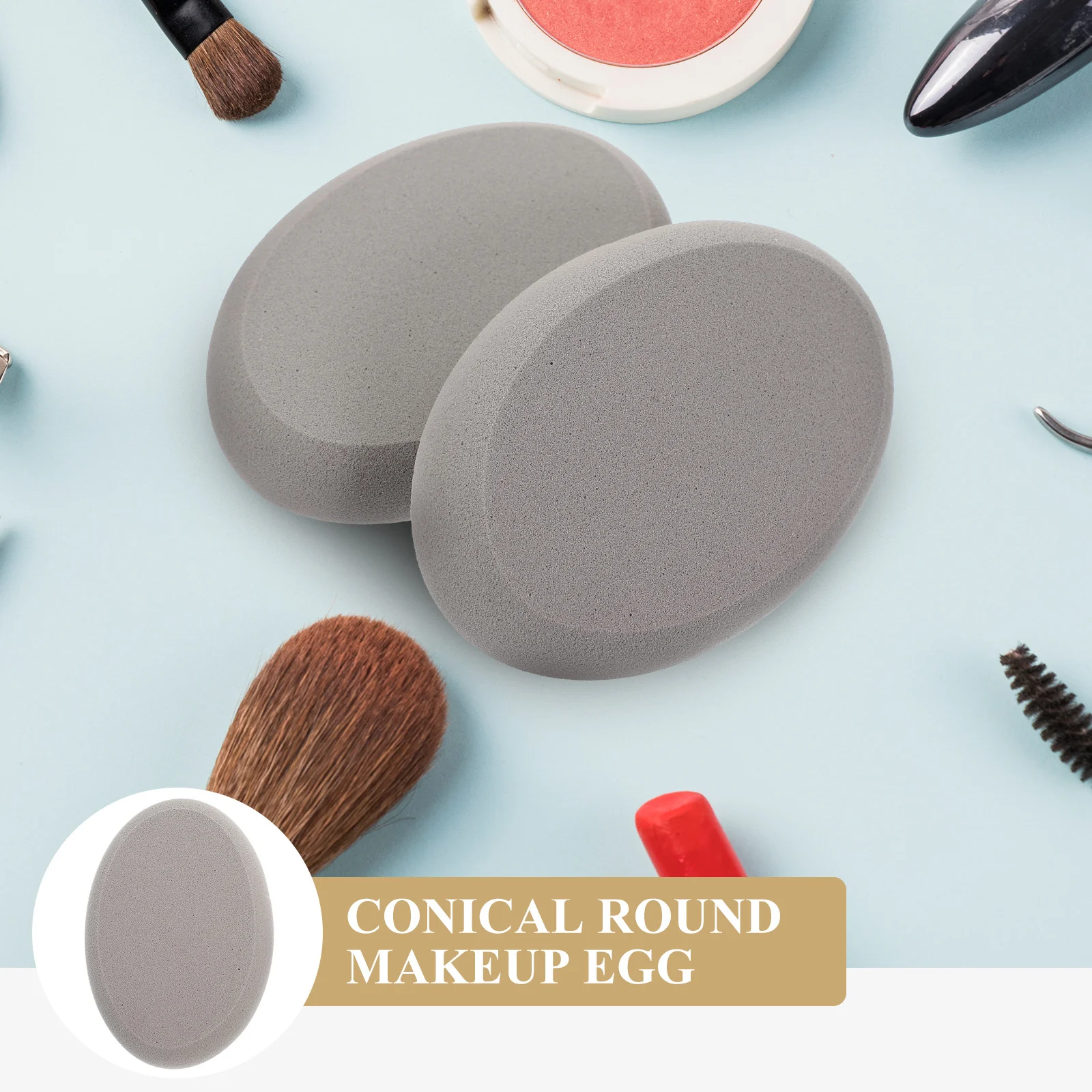 2Pcs Makeup Egg Powder Puff Reusable Soft Face Powder Applicator for Setting Foundation Concealer Smooth Gentle Touch Daily Use