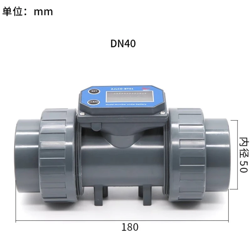 DN15-DN80 Digitale Turbine Flowmeter Elektronische LCD Display Flowmeter PVC Pijp Vloeibaar Water voor Boerderij Tuin Irrigatie Gereedschap