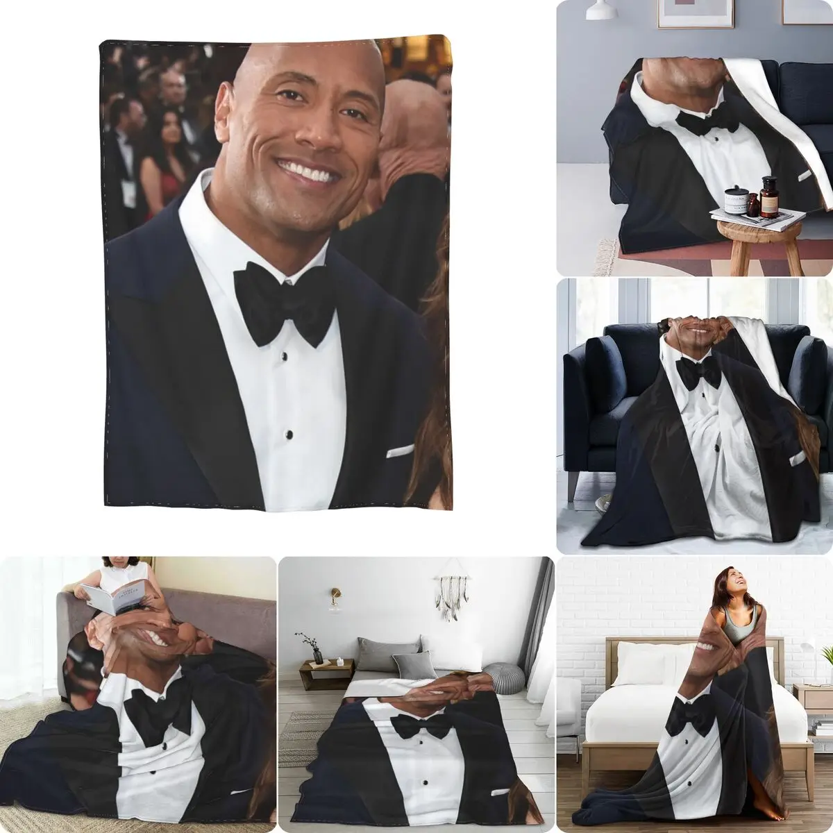 Dwayne Johnson Ultra-Soft Micro Fleece Blanket Warmth Sofa Bed Nap Blanket Sofa Decorative