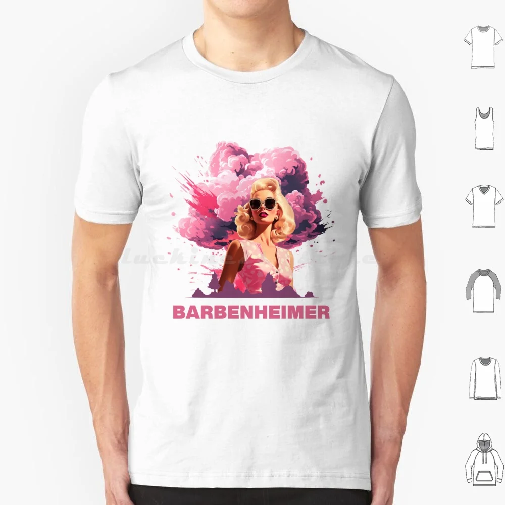 Original Barbenheimer 2023 T Shirt Cotton Men Women DIY Print Barbenheimer Oppenheimer Movie Margot Robbie Christopher Nolan