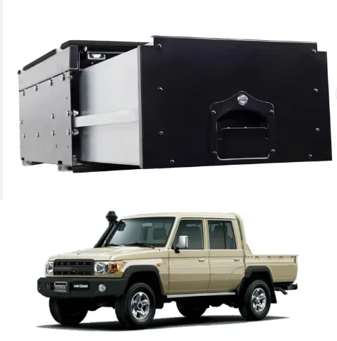 4x4 Pickup Truck Rear Storage Drawer System Car Camping Drawer Stove For Toyota LC79