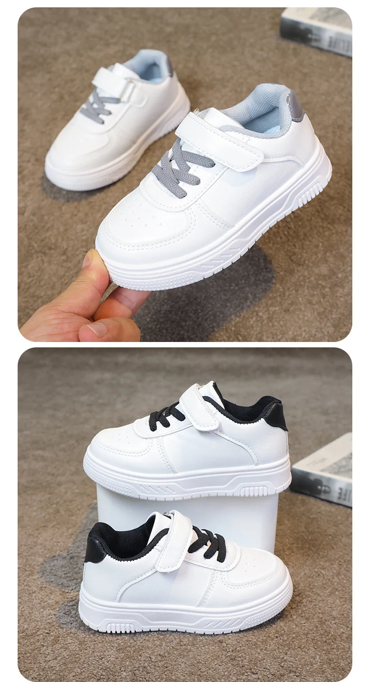 2026 Herbst Kinder Barfußschuhe mit breiter Zehenbox für Jungen und Mädchen – Minimalistische Sneaker aus leichtem Kunstleder mit Klettverschluss – Detail 28