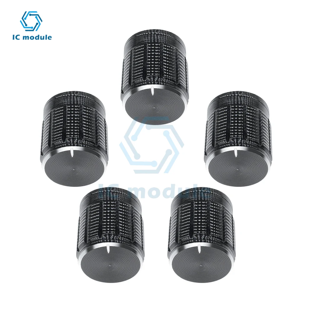 1/5/10 PCS Aluminum Alloy Potentiometer Knob Cap Volume Control Knob Hat Rotation Switch 6 mm
