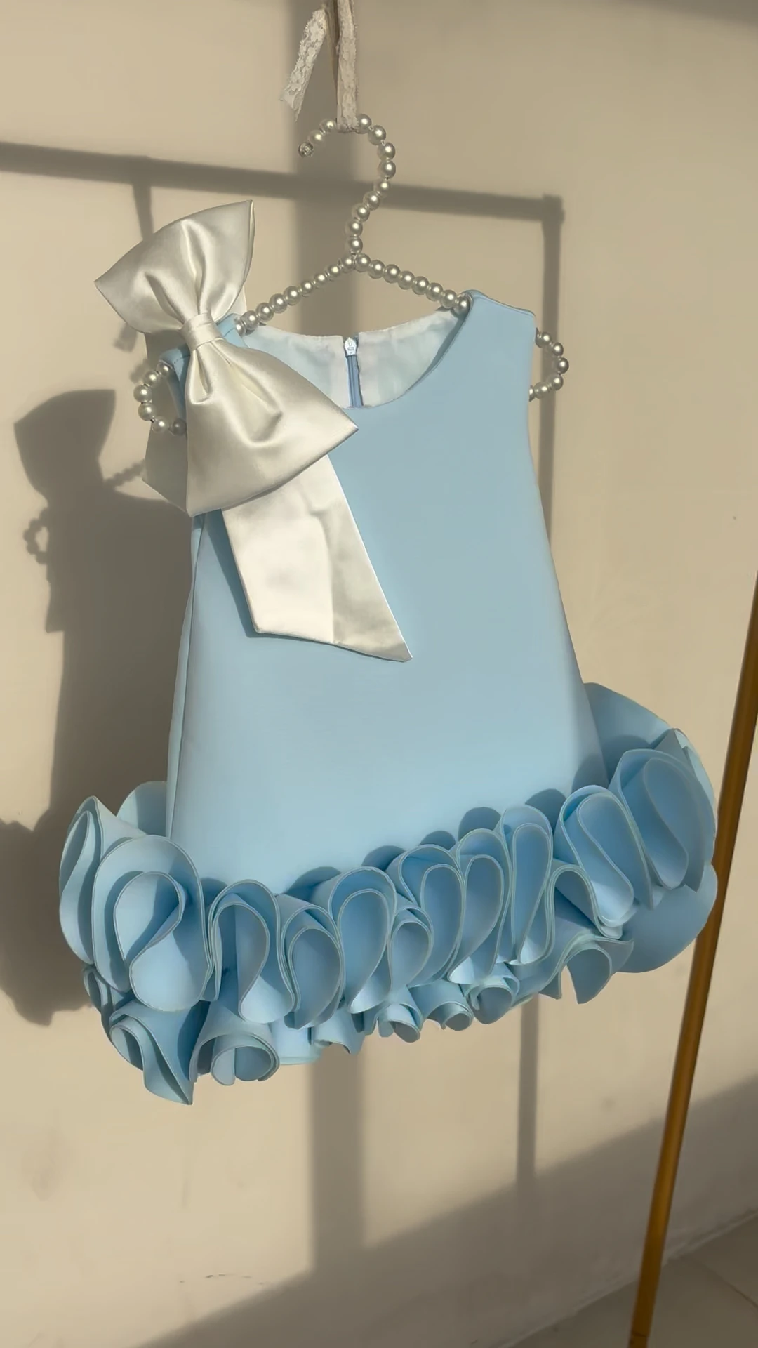 Flower Girl Dress Air Cotton  Simple Customized Birthday Party Performance Dance Dress Gala Dresses Elegant Children's Dresses