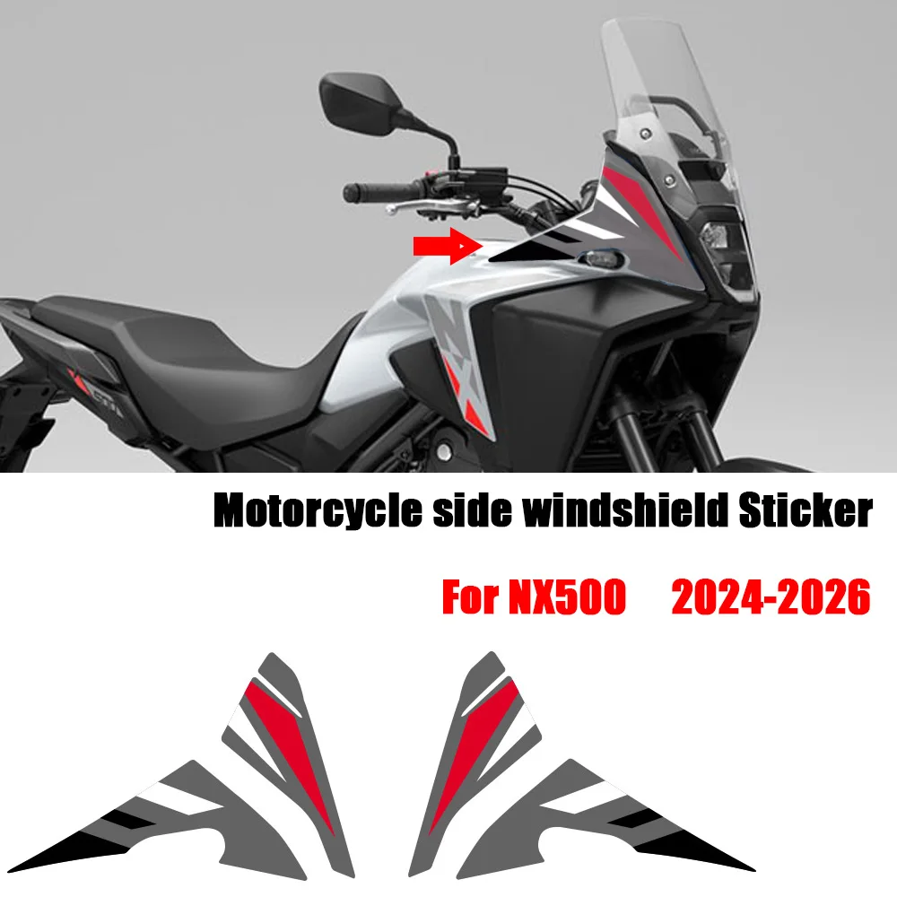 For NX500 2024+ Motorcycle Waterproof Sticker scratch-resistant Decals accessories NX500 Side windshield Decorative Stickers