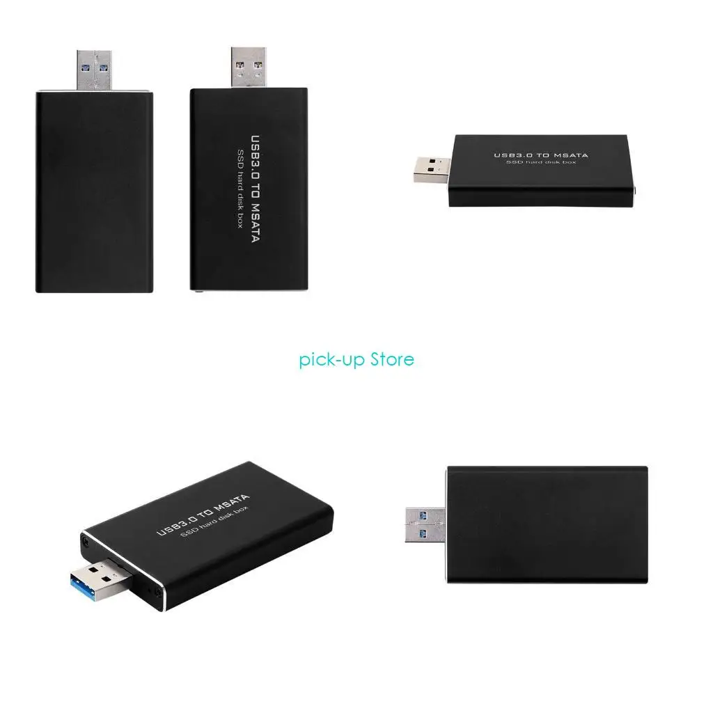 

Q5WA USB to mSATA SSD Hard Disk Box Converter Adapter Enclosure External for Case