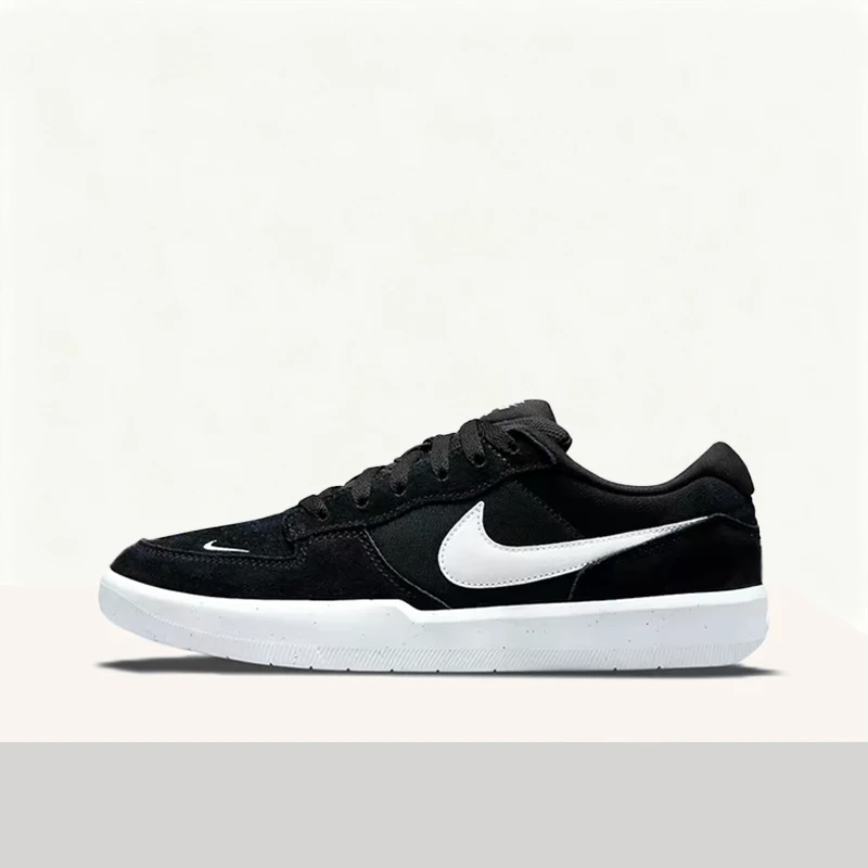 

Nike SB Force 58 Minimalist Black and White Colorblock Slip-Resistant Lightweight Breathable Low-Top Skate Shoes CZ2959-001