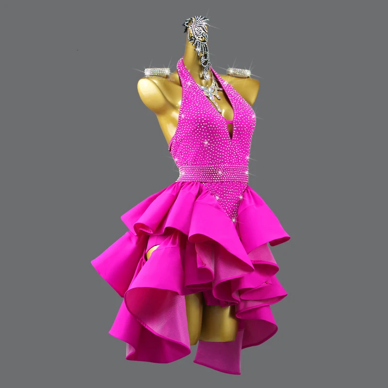 Robe de concours de danse latine, robe à fleurs spéciale, robe de spectacle, réglementation professionnelle de l'examen d'art de danse