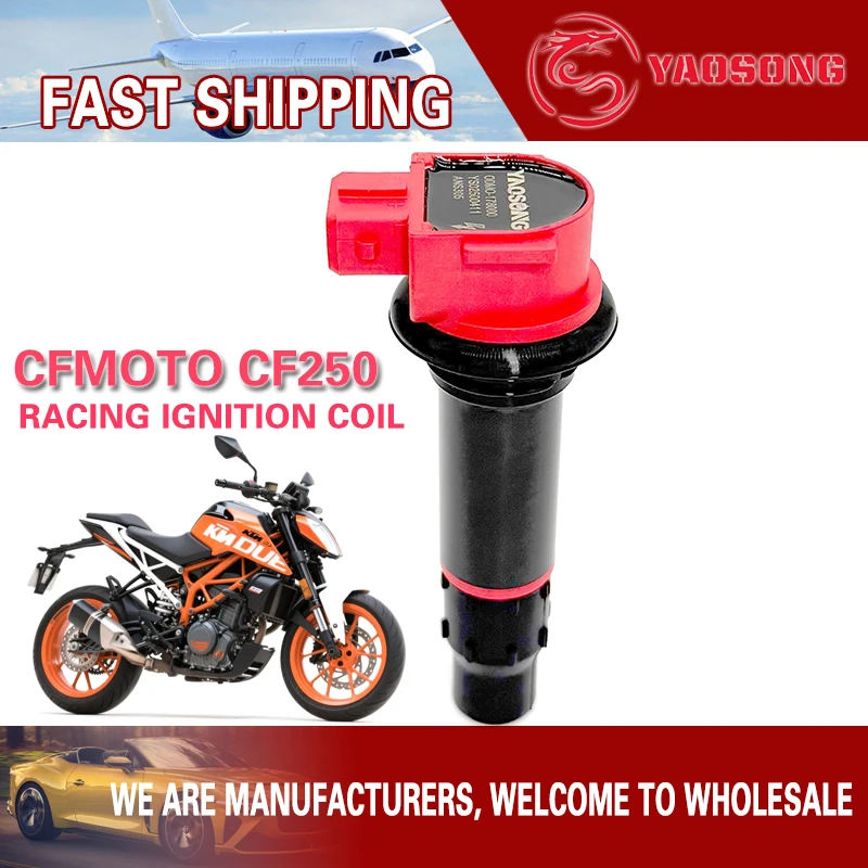 1PCS Ignition Coil Iridium Spark Plug For CF MOTO CFMOTO CF250 250NK 250SR 250 Aprilia GPR250 GR250 GPR250R APR250R ODMO-178000