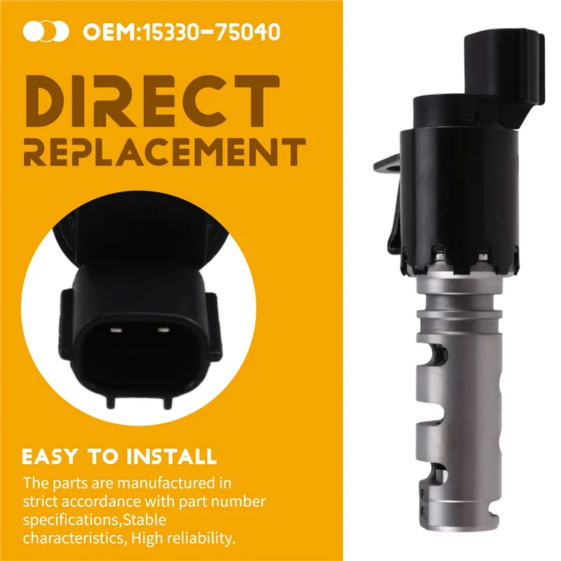 

15330-75040 VVT Oil Control Variable Timing Solenoid Valve For Toyota Tacoma 2.7L 2016-2021 Car Accessories 1533075040