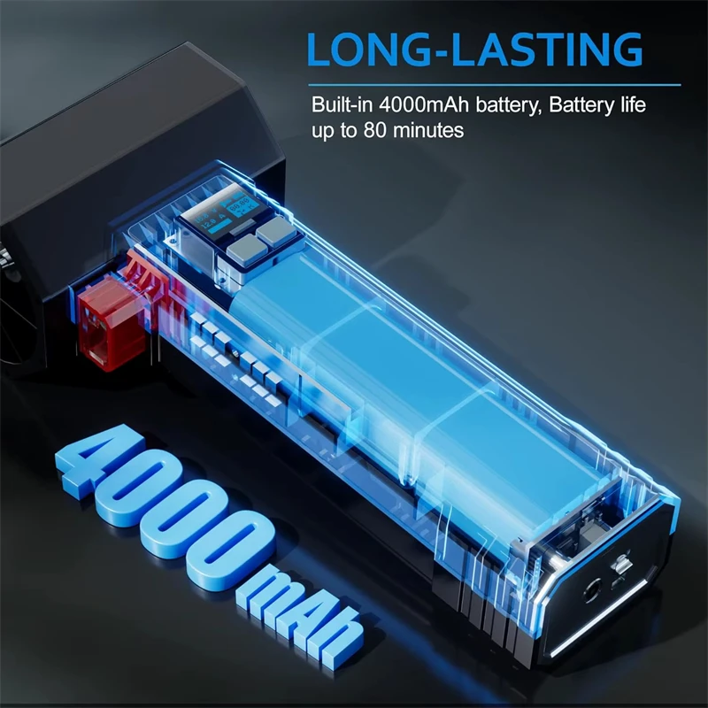 توربو مروحة TF64 64 مللي متر فرش السيارات بطارية قابلة للشحن عالية التوجه منفاخ الهواء مصباح ليد تعديل متعدد السرعات توربو منفاخ