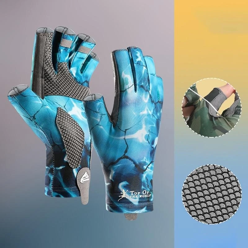 Fingerless Fishing Gloves Motorcycle Gloves Climbing Hiking Cycling Gloves Breathable Fishing Gloves Fishing Equipment