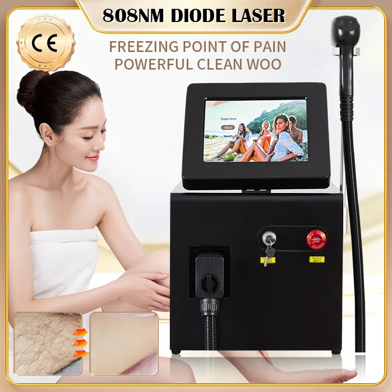 Semiconductor Laser Hair Removal Machine 808nm ice Platinum Permanent Depilation ALL Skin