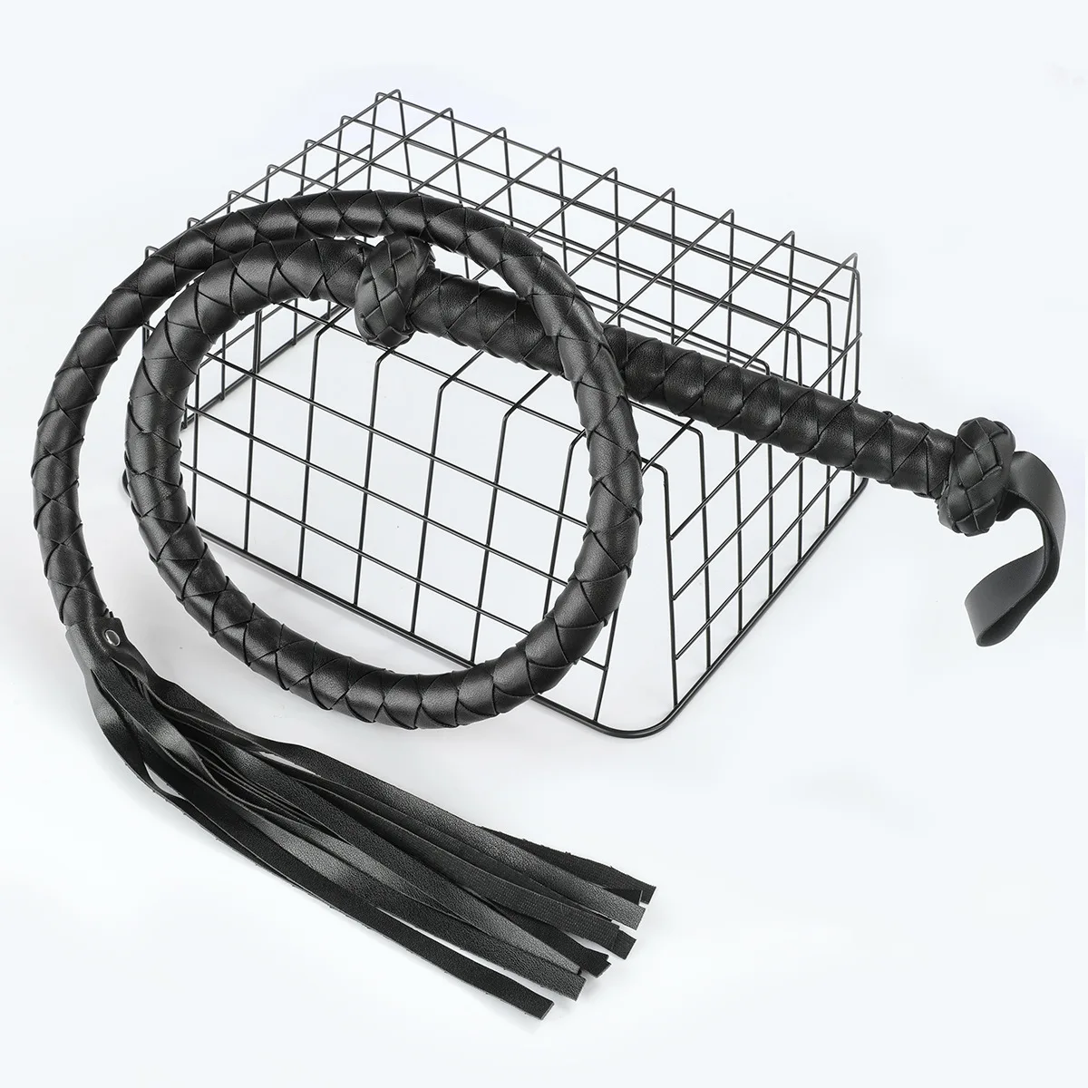 سوط حصان من جلد البولي يوريثان مقاس 143 سم - محصول ركوب الخيل المتين لفروسية الحصان #3