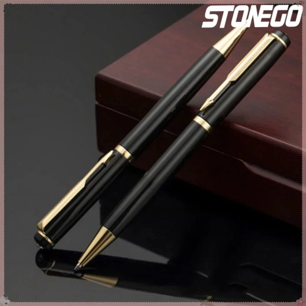 STONEGO Capless Metal Chrome Twist Ballpoint Pen Elegant Signature Gift for Men Women Office School Supplies