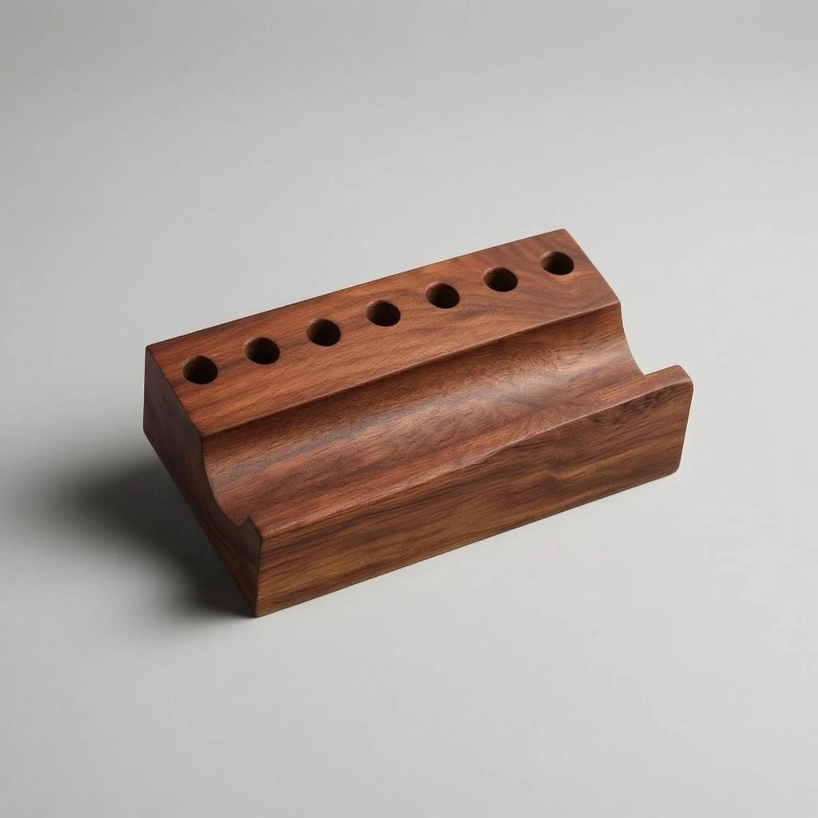 Wood Pen Stand Minimalist Wooden Pen Display Stand Desk Accessory Space-Saving Multi-Purpose
