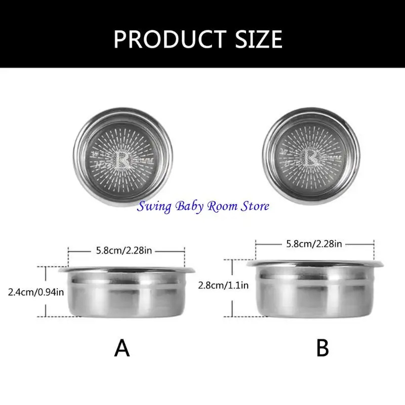 Cestino da filtro da caffè k1AD 58 mm per caffè espresso ciotola caffettiera.